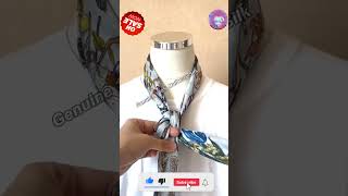 How to tie 25in x 25in 65cm x 65cm Medium Silk Scarf 58 Short [upl. by Kele]