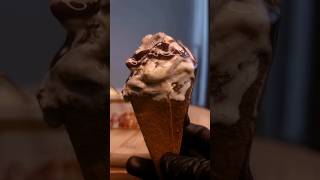 Would you try this  Crunchy Bread Cone Ice Cream shorts desserts icecream [upl. by Westbrook]