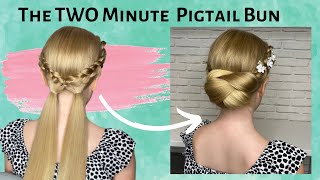 🤩Make a plaited bun with just a few elastics It’s so EASY [upl. by Shuping]