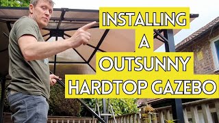 How to install a Hardtop Polycarbonate roof Gazebo in your Garden [upl. by Hanonew]