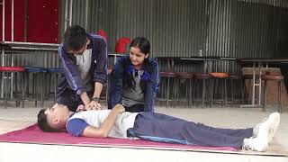 SLNA DRILL CPR Cardiopulmonary resuscitation  First Aid treatment given to a collapsed person [upl. by Marjorie]