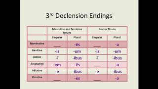 Latin for Beginners Lesson 12 Third Declension Nouns [upl. by Sisto778]