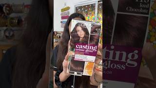 I coloured my hairloreal ice chocolate hair colour haircolor hairstyles haircolouridea [upl. by Bevon]