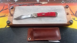 stropping up a Case carbon steel copper lock pt 1 [upl. by Ezeerb]