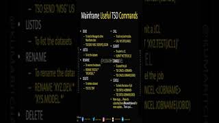 Mainframe Useful TSO Commands [upl. by Aurelio]