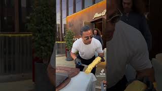 NusrEt Dubai with 24k gold steak cut by saltbae nusretdubai [upl. by Ayanal]