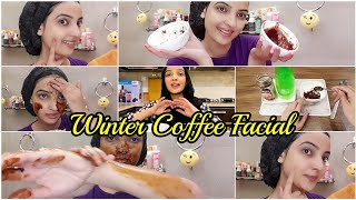 Easy Whitening Coffee Facial Best Results in Winter Homemade [upl. by Nonna]