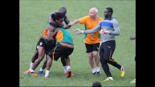 Man Citys player Abdul Razak and Gosso training fight [upl. by Cazzie]