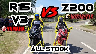 MOTORSTAR Z200s VS YAMAHA R15v3 [upl. by Itisahc]