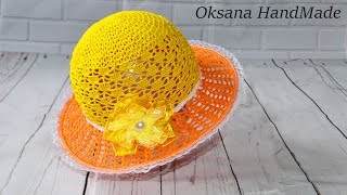 Шляпа крючкомМастер класс Hat crochet [upl. by Linad631]