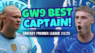 BEST GW9 FPL CAPTAIN Fantasy Premier League Tips 2425 [upl. by Asoramla]