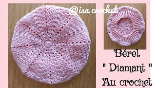 Béret quot diamant quot au crochet isacrochet [upl. by Scotty]