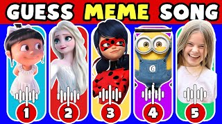 Guess Meme amp Whos singing🎤🎶🔥 Mega Minion Salish Matter Tenge Tenge Elsa MrBeast Lay Lay [upl. by Iegres]