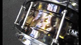 SJC Oxidised Hammered Brass Snare Drum 14x65quot [upl. by Christensen]