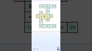 Cross Math Puzzles First Level games crossmath shorts shortvideo [upl. by Yelwah]