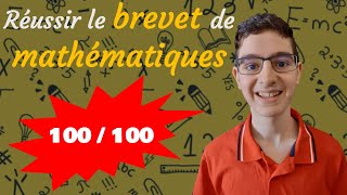 Comment jai eu 100100 à lépreuve de mathématiques du brevet [upl. by Nillok]