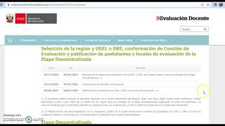 SELECIÓN DE UGEL Y DRE PARA LA ETAPA DECENTRALIZADA DEL CONCURSO DE INGRESO A LA CPM [upl. by Umeh]