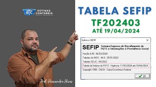 NOVA TABELA SEFIP  Vencimento 19042024  Teste aprovado [upl. by Thorma442]