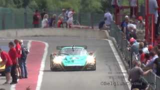 Maserati MC12 VS Aston Martin DBR9  Very Loud sounds Spa [upl. by Auod810]