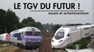 Le futur TGV M en essais à PlouaretTregor [upl. by Aiekan]