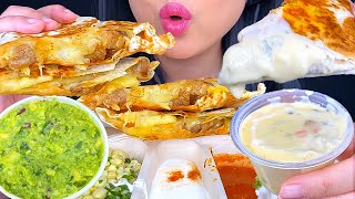 ASMR STEAK QUESADILLA amp CHIPS CHIPOTLE ASMR PHAN [upl. by Nuawed]