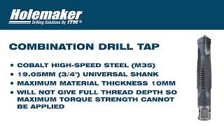 Holemaker Combination Drill Tap [upl. by Phene]