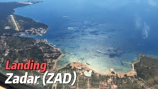 Beach view during landing at Zadar ZAD Airport [upl. by Ecirum869]