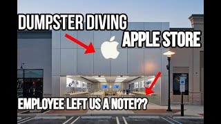 APPLE STORE EMPLOYEE LEFT US A NOTE DUMPSTER DIVING APPLE STORE [upl. by Eivets]