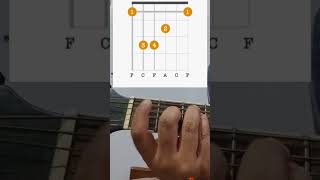 Fchordguitartutorial majorchords howtoplayguitarforbeginners guitarlesson guitar [upl. by Dikmen171]