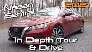 2021 Nissan Sentra SV Start Up Test Drive amp In Depth Review [upl. by Sikata33]