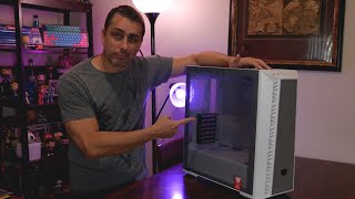 Review Cooler Master ATX MID Tower MasterBox 520 Mesh White Edition [upl. by Akimahc]