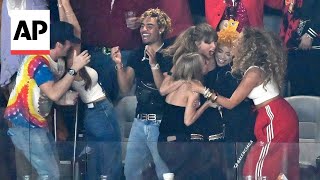 Watch Taylor Swift celebrate the Chiefs winning the Super Bowl [upl. by Benis336]