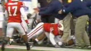 Joe Paterno Gets TACKLED and BREAKS his leg [upl. by Enixam586]