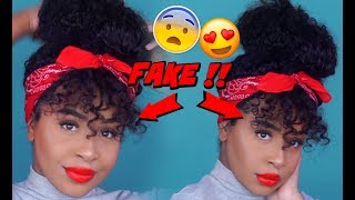 TUTO  FAUSSE FRANGE CURLY ET CHIGNON ft BEAUTYFOREVER HAIR [upl. by Shamma]