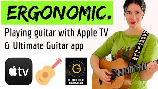 For the MOST ERGONOMIC guitar practice screen cast with Apple TV amp this iPad app by Ultimate Guitar [upl. by Wennerholn]