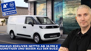 Maxus eDeliver 5 besser als der ID Buzz Der Preis ist heiss Netto ab 38990 €  Ausfahrt TV News [upl. by Angadresma]