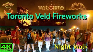 【4K】TORONTO DOWNSVIEW PARK VELD NIGHT SHOW  VELD 2024  TORONTO WALK [upl. by Joelie]