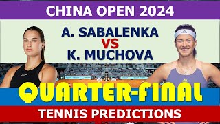 Aryna Sabalenka vs Karolína Muchová  China Open 2024 [upl. by Hanway]