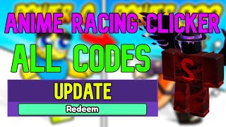 ALL Anime Racing Clicker CODES  Roblox Anime Racing Clicker Codes June 2023 [upl. by Surtimed445]