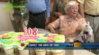 Doña Amparito celebró 108 años de vida [upl. by Derfliw]