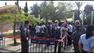 Jews vs Arabs protest near Tel Aviv U [upl. by Maclean]