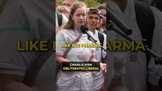 CHARLIE KIRK OBLITERATES LIBERAL WOMAN 👩🏻‍🦰😅 RealCharlieKirk shorts [upl. by Sasnett810]