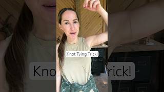 Knot tying trick The Quilters Knot 🪢 sewinghacks [upl. by Akinat29]