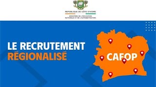 Concours DEntrée Aux CAFOP 2024  Comment Fonctionne Le Recrutement Régionalisé Du CAFOP IA 2024 [upl. by Loar]