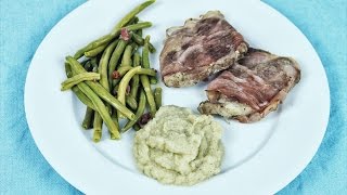 🍃 Schweinefilet mit Bohnen und Blumenkohlpüree Thermomix® Rezept TM5® und TM31® [upl. by Wendye]