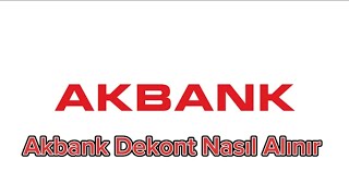 Akbank Dekont Alma  Akbank Mobilden Dekont Nasıl Alınır [upl. by Daegal]