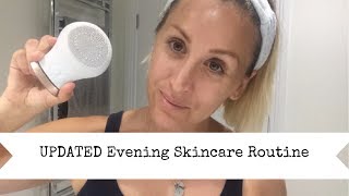 My Updated Evening Skincare Routine Featuring the Sensse Facial Cleansing Brush AD [upl. by Rinna36]