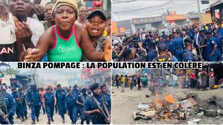 LA POPULATION SE RÉVOLTE CONTRE LA DÉCISION DE LA POLICE À BINZA POMPAGE KINSHASA 🇨🇩 [upl. by Ceporah663]