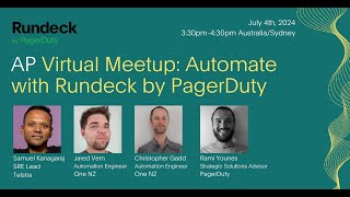 Part I 3 Virtual Meetup Rundeck by PagerDuty Asia Pacific OSS Community [upl. by Bluh337]