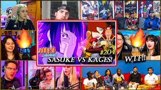 🔥Sasuke Vs The Kages🤯 Power of The Five Kage😈Shippuden 204 REACTION MASHUP 疾風伝 海外の反応 [upl. by Paterson]